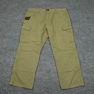 Wrangler Pants Mens 42x29 Khaki Ripstop Cargo Workwear Relaxed Fit Straight Leg